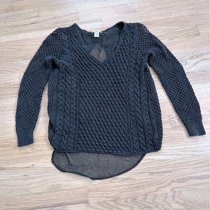 Bar III Knit Sheer Back Sweater